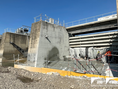 Image absente - [Vaucluse – Barrage de Bonpas] – Réalisation des travaux sciage au câble diamanté