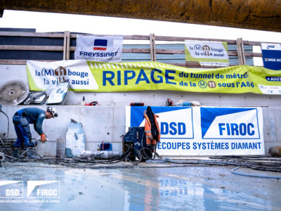 Image absente - Ripage du tunnel du prolongement de la ligne 11 à Rosny-Sous-Bois (93)